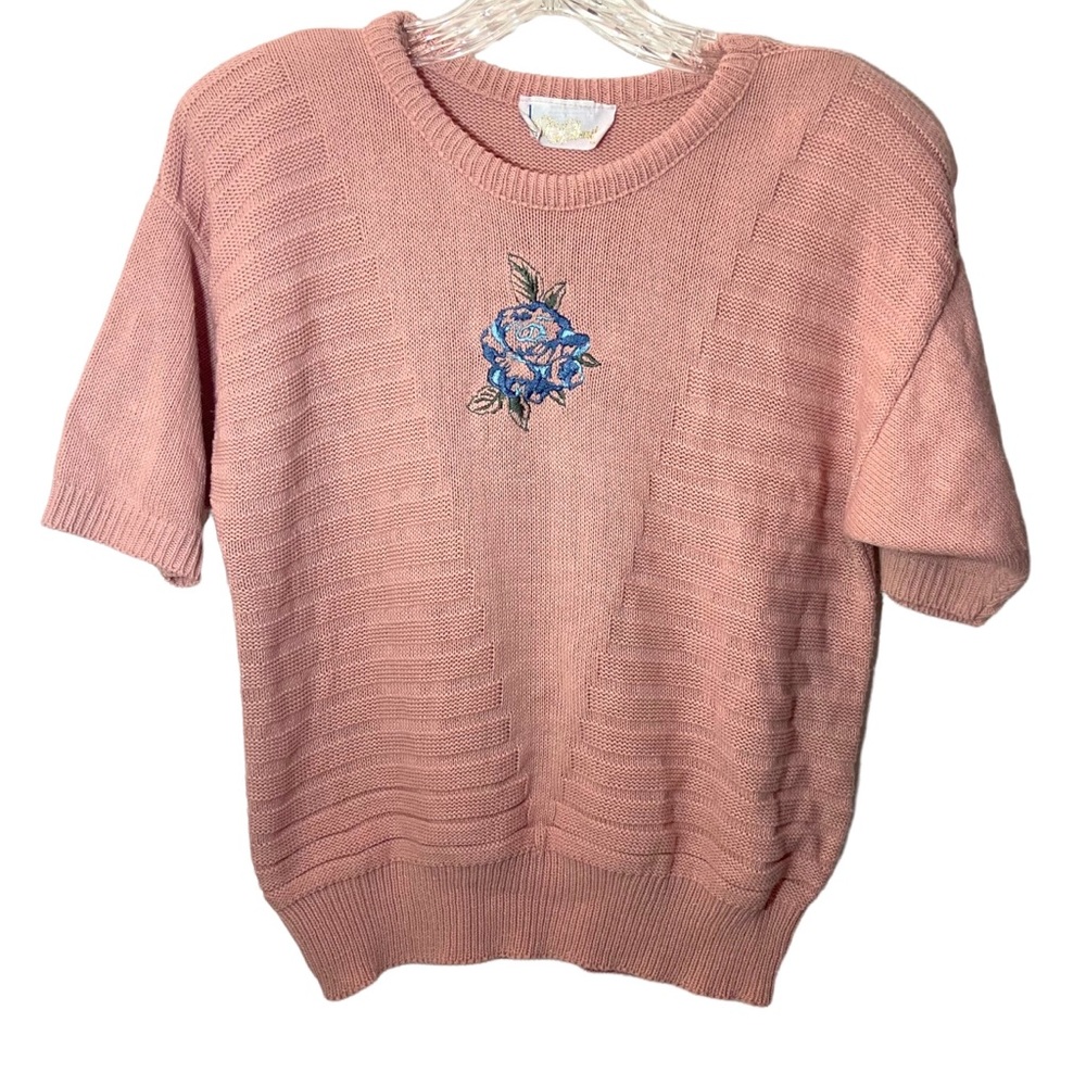 Cottage Core Pink Sweater Shirt